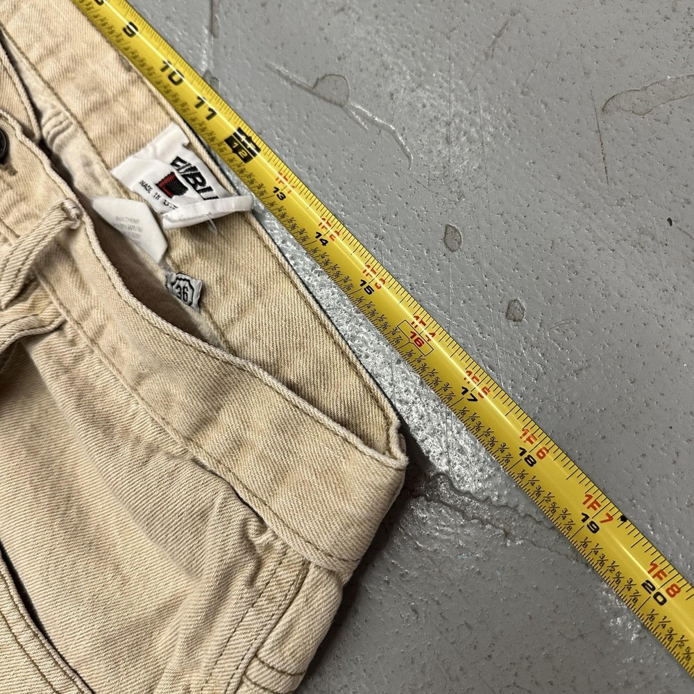 Vintage FUBU Jeans Mens 36x30 Beige Wide Leg Relaxed Fit Carpenter Denim USA 90s - Picture 10 of 14